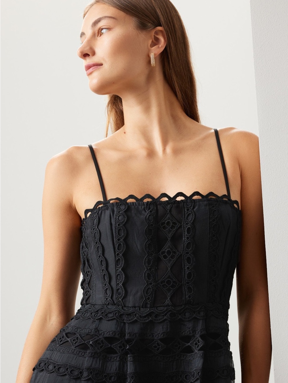 Endless Rose Black Lace Maxi Dress with Spaghetti Straps - Picture 4 of 8